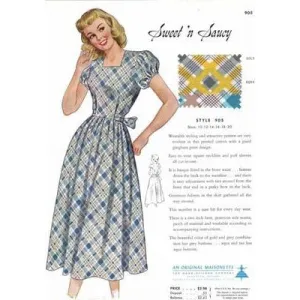 Vintage Maisonette Fabric Swatch 1940s 8x11 905