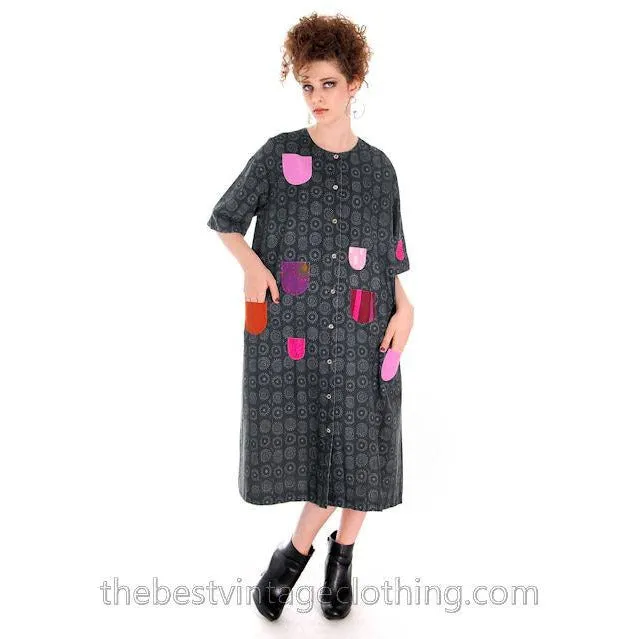 Vintage Marimekko Original Iconic Takki Dress 1980s M Kihlatasku 40/12
