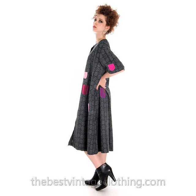 Vintage Marimekko Original Iconic Takki Dress 1980s M Kihlatasku 40/12