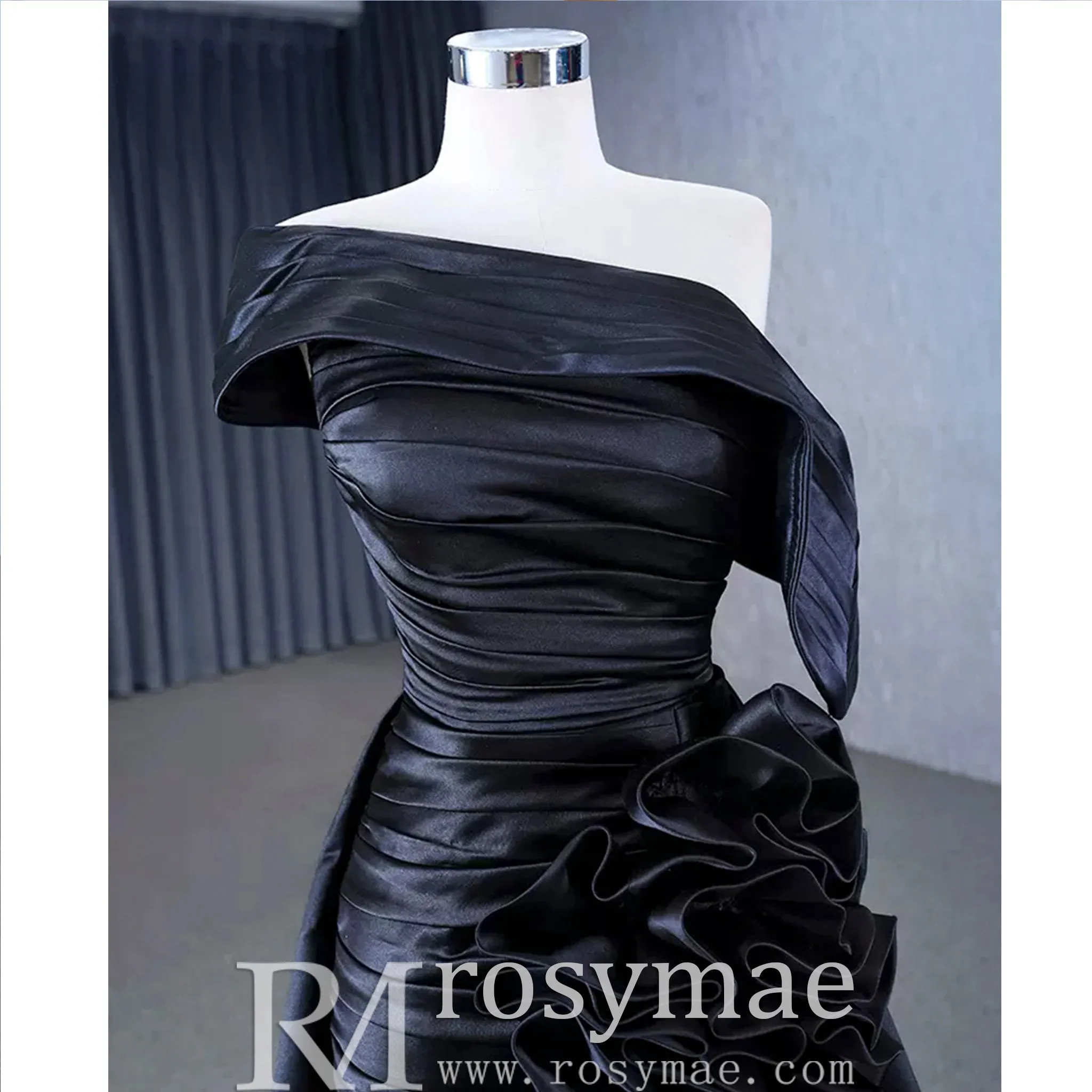 Vintage Mermaid Pageant Dress Ruffled Formal Evening Dresses with Overskirt