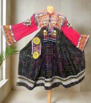 Vintage Multicolor Afghan Dress