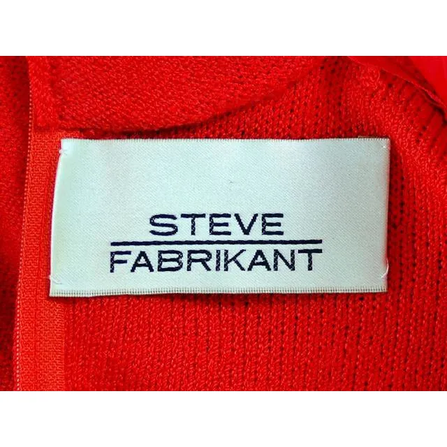Vintage Orange Wool Knit Dress Steve Fabrikant  Former St. John Knit 1970s S-M