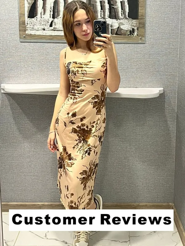 Vintage Party Long Dress Print Maxi Dresses Elegant Beach Style