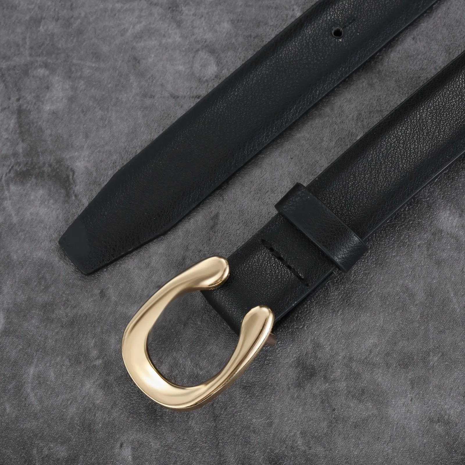 Vintage Street Style Women'S Belt Hollow Buckle Versatile Accessory
