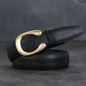 Vintage Street Style Women'S Belt Hollow Buckle Versatile Accessory