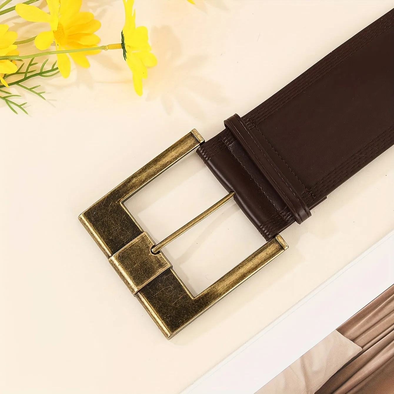 Vintage Style Wide Belt for Women to Accentuate Waist