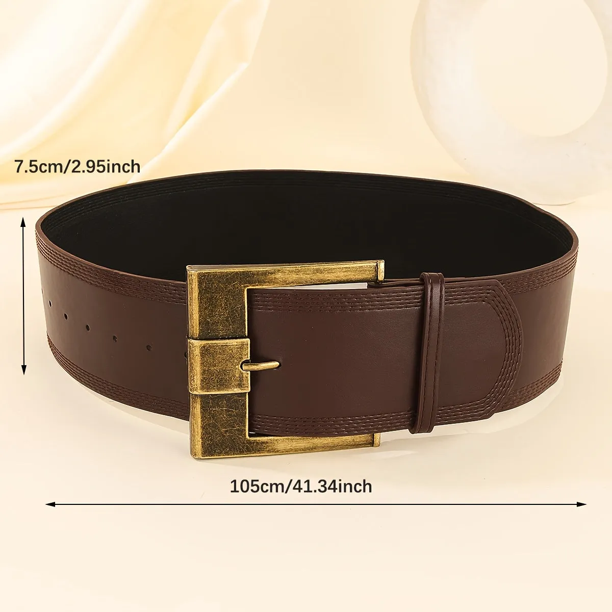 Vintage Style Wide Belt for Women to Accentuate Waist