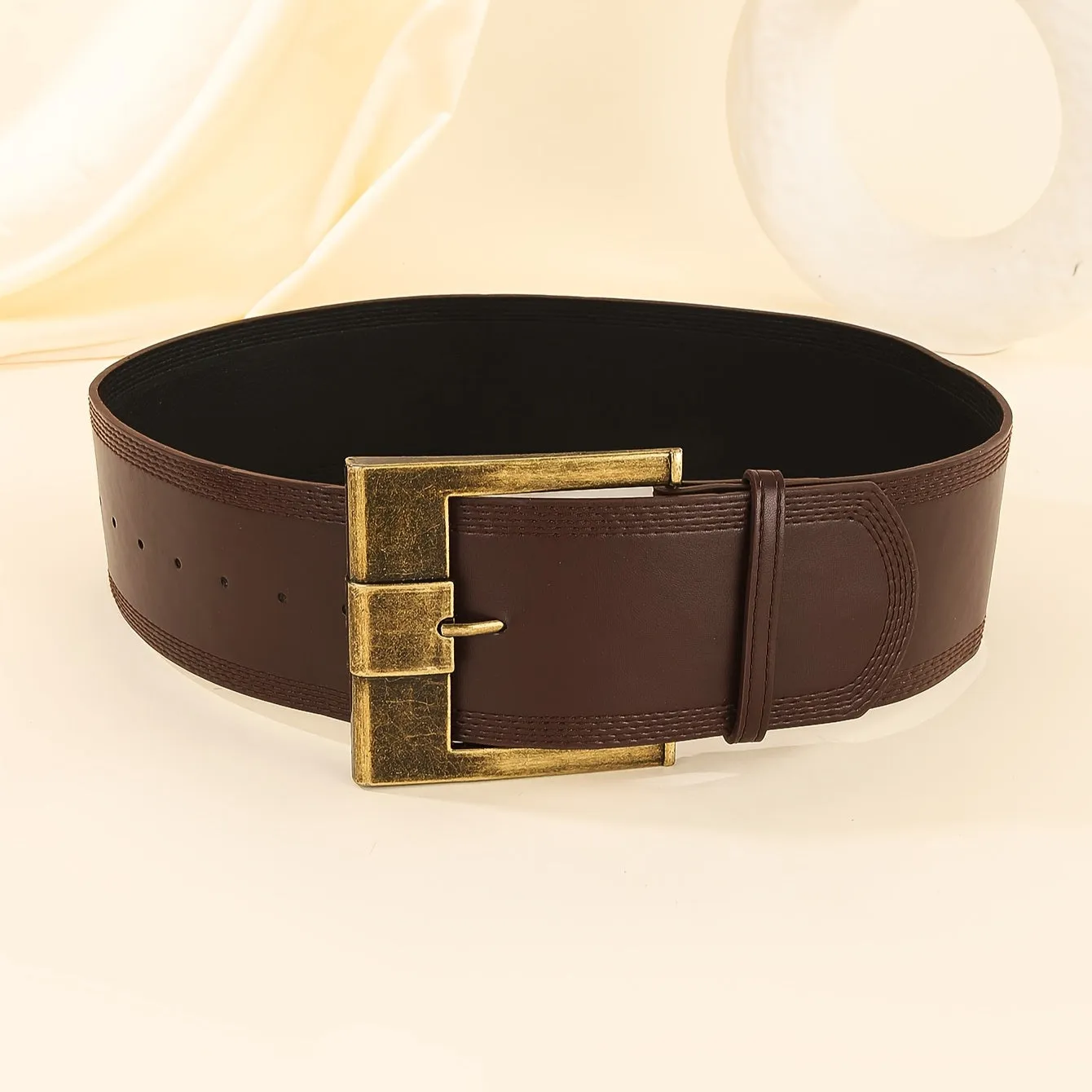 Vintage Style Wide Belt for Women to Accentuate Waist