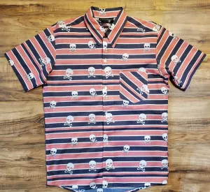 vintage washed skull stripe