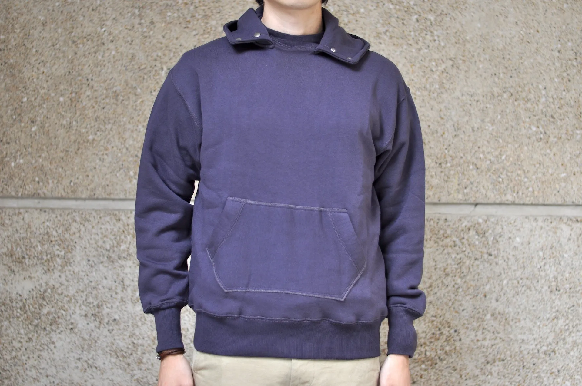 Warehouse Lot.469 10oz Loopwheeled "Chin-Snap" Pull Over (Dark Navy)