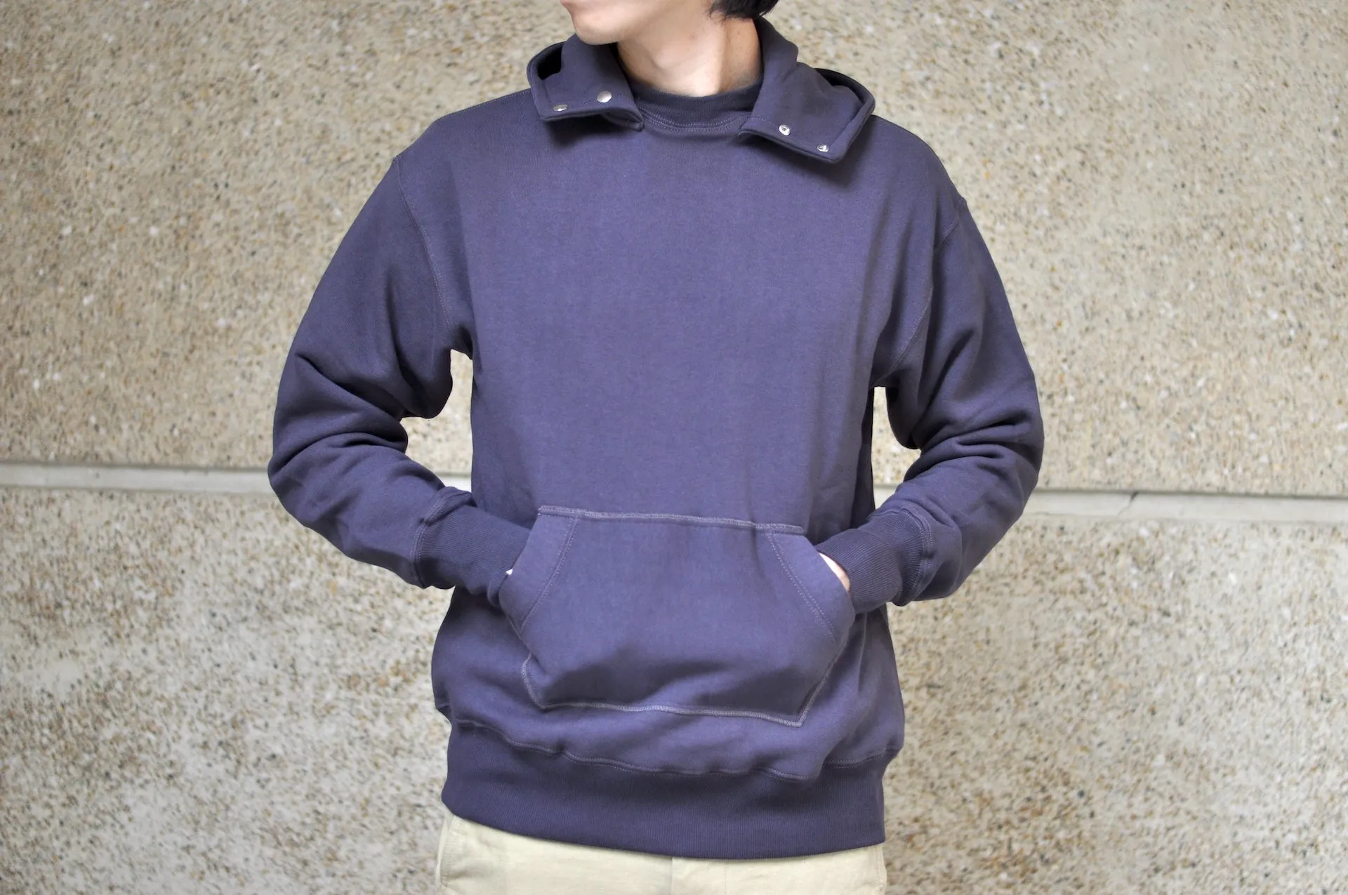 Warehouse Lot.469 10oz Loopwheeled "Chin-Snap" Pull Over (Dark Navy)