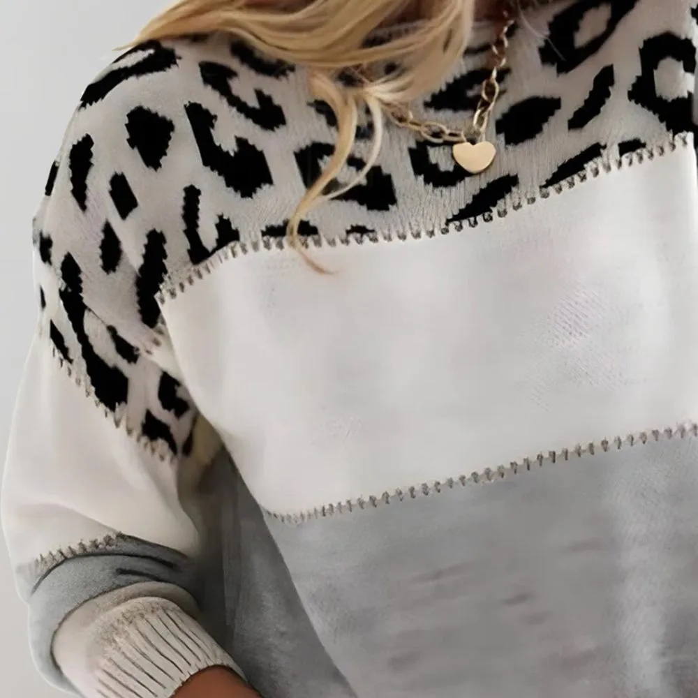Warm knit sweater for women - classic & comfortable