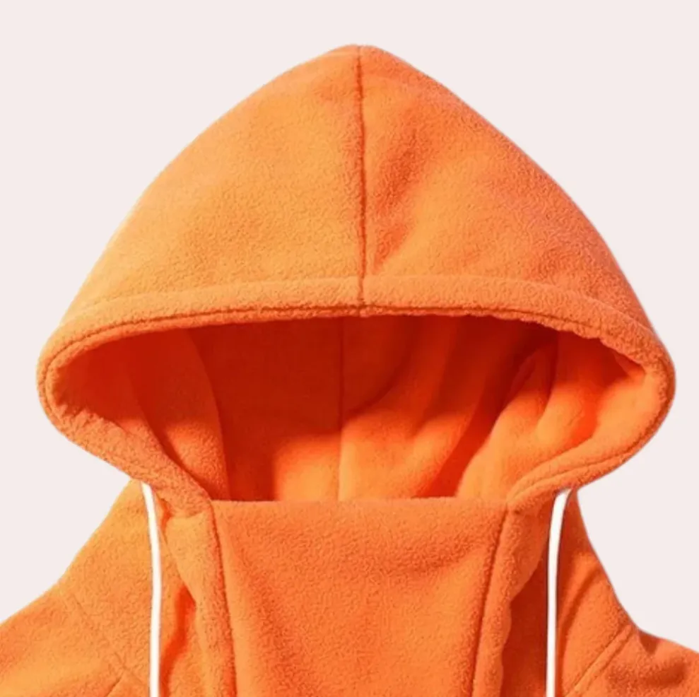 Warm large-sized hoodie for men