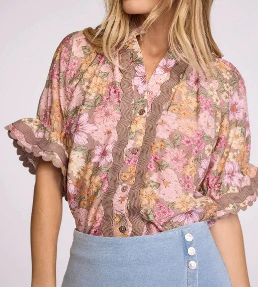 We are Sundays Aelin Shirt - Dusk Floral