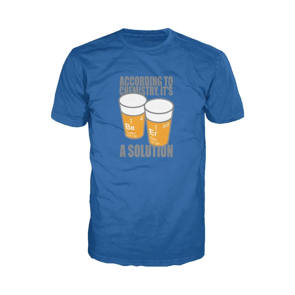 Weird Science Be-Er: It's A Solution Official Men's T-shirt (Royal Blue)