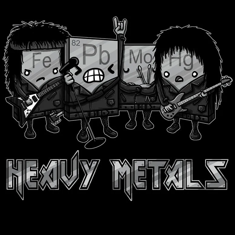 Weird Science Heavy Metals Official Women's T-shirt (Black)