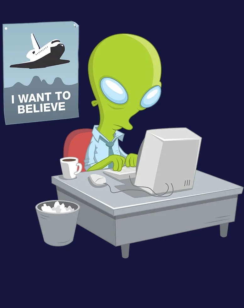 Weird Science I Want To Believe Official Kid's T-shirt (Navy)