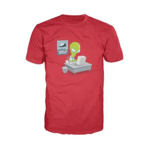 Weird Science I Want To Believe Official Men's T-shirt (Red)