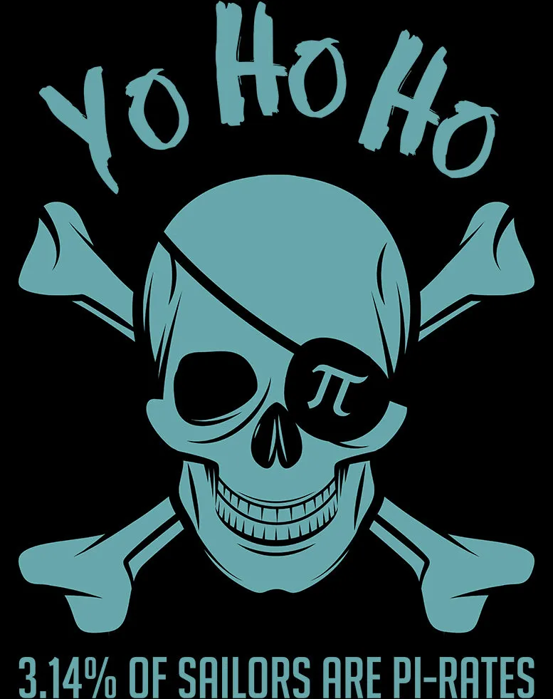 Weird Science Pi-rate Skull Official Men's T-shirt (Black)