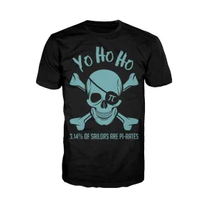 Weird Science Pi-rate Skull Official Men's T-shirt (Black)