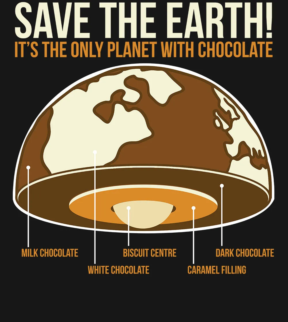 Weird Science Save The Earth - Chocolate Official Men's T-Shirt (Black)