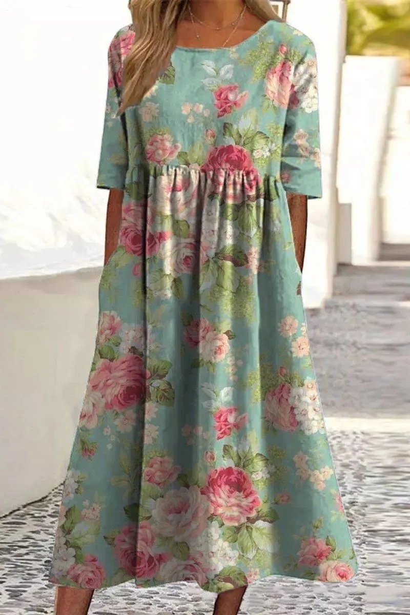 Wendy – Embroidered Relaxed Midi Dress