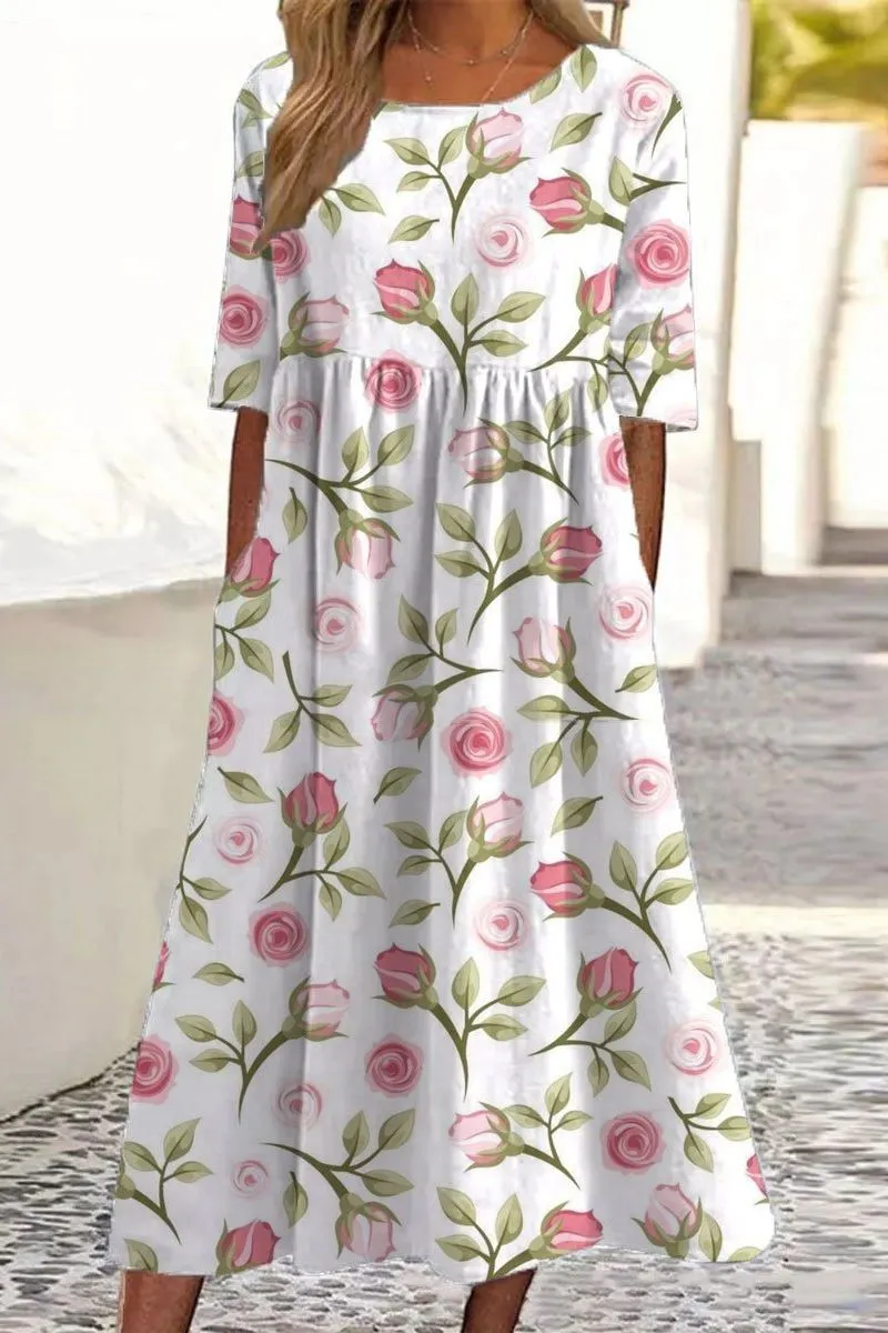 Wendy – Embroidered Relaxed Midi Dress