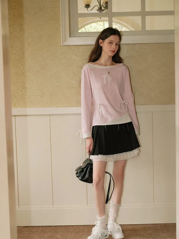Whispering Petals Bow-Knit Top