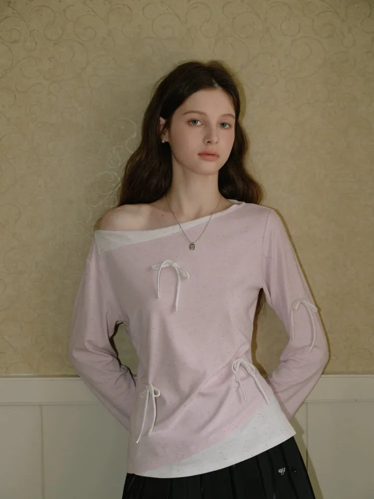 Whispering Petals Bow-Knit Top