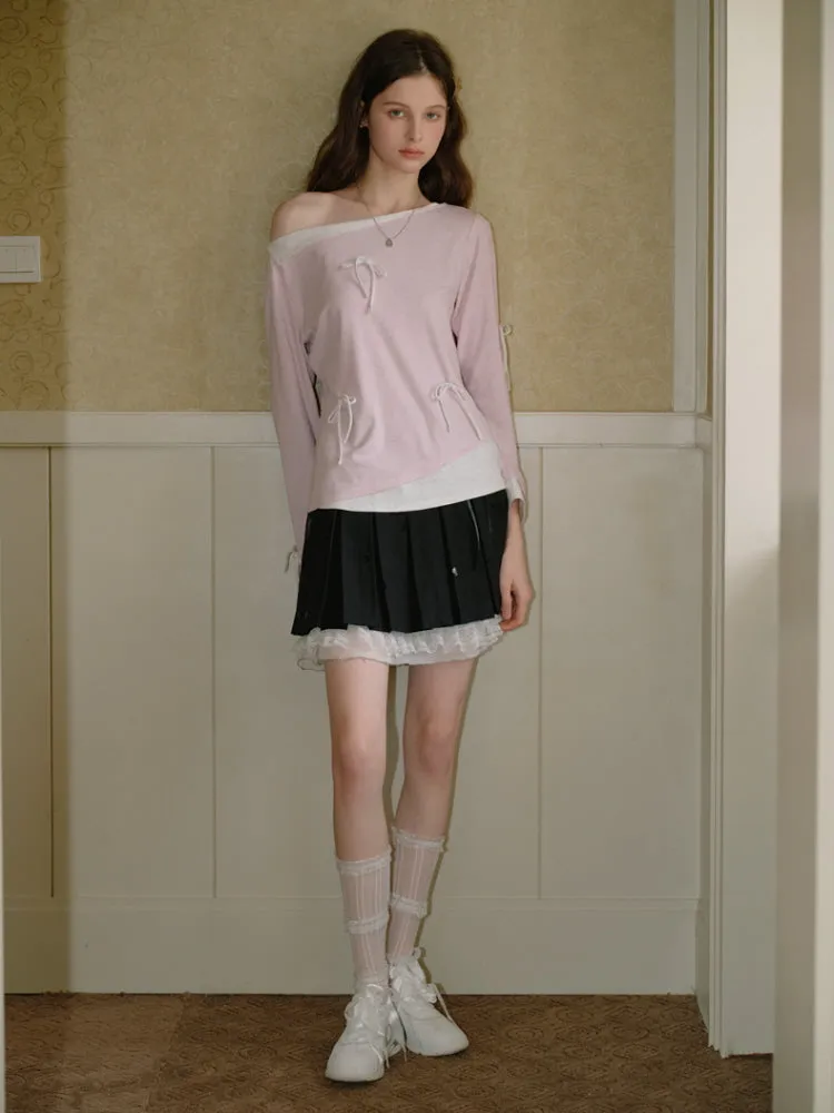 Whispering Petals Bow-Knit Top