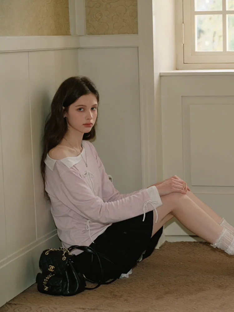 Whispering Petals Bow-Knit Top