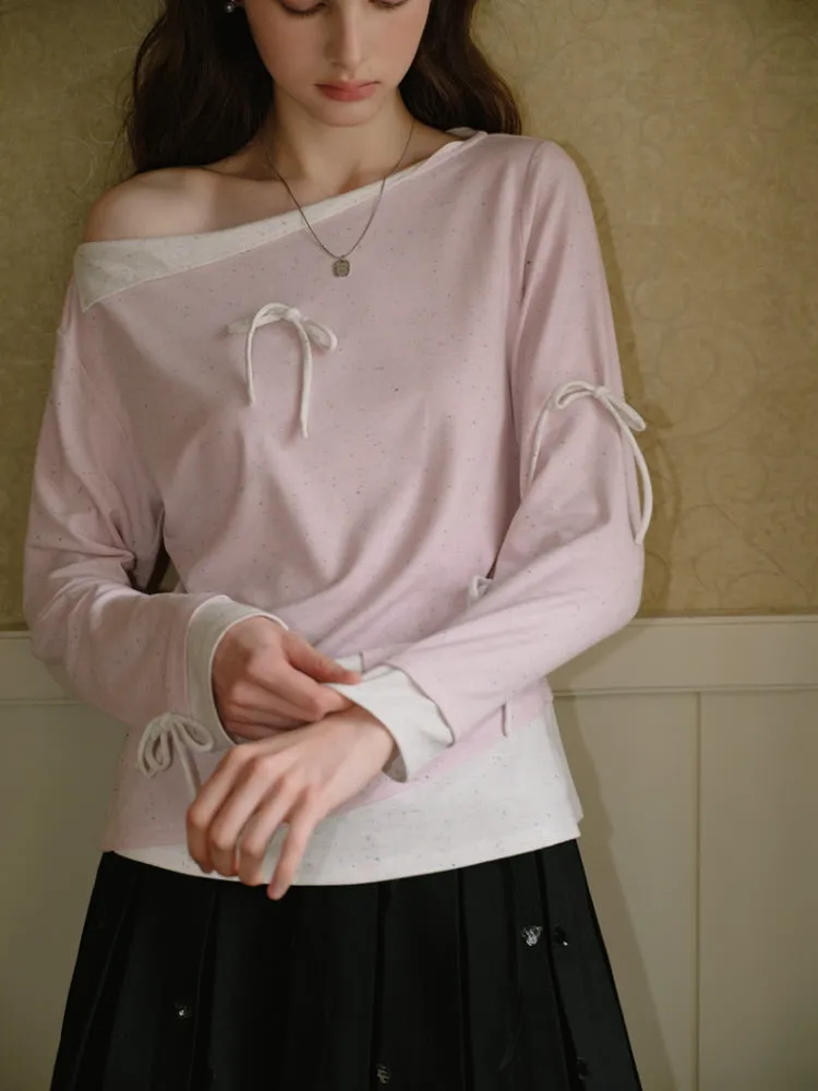 Whispering Petals Bow-Knit Top