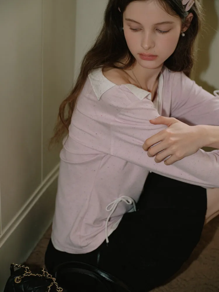 Whispering Petals Bow-Knit Top