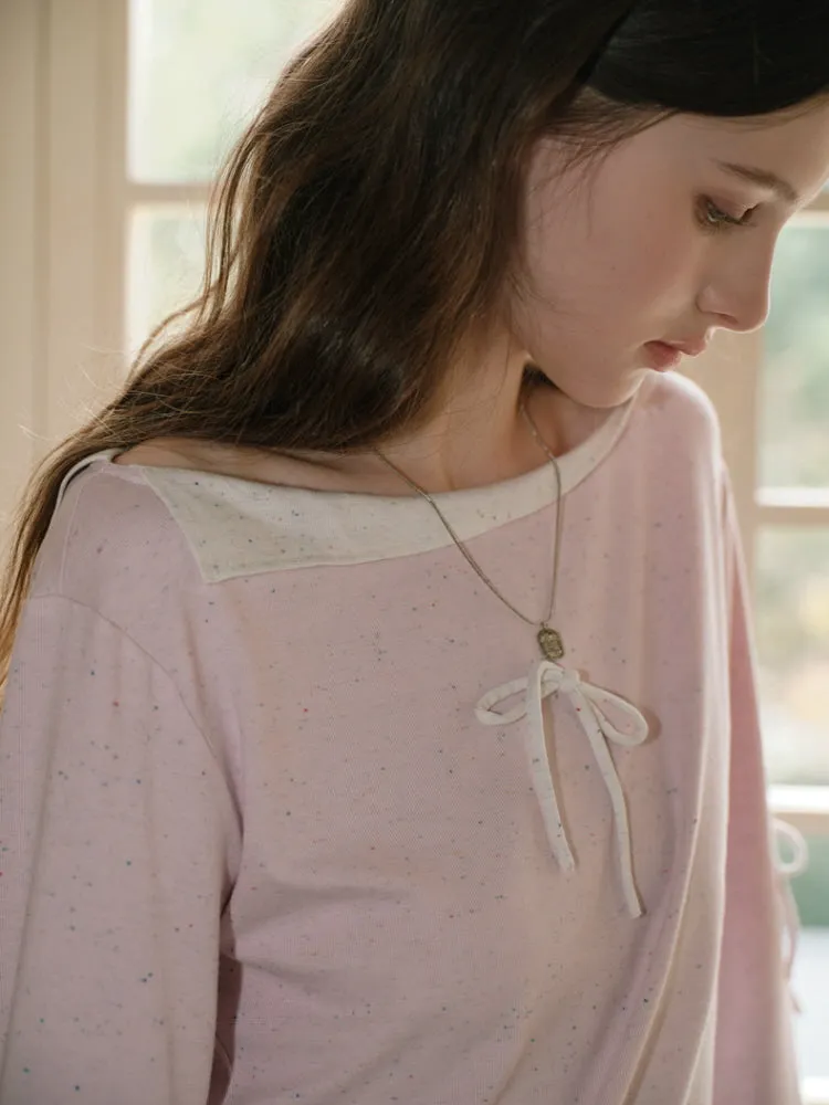 Whispering Petals Bow-Knit Top