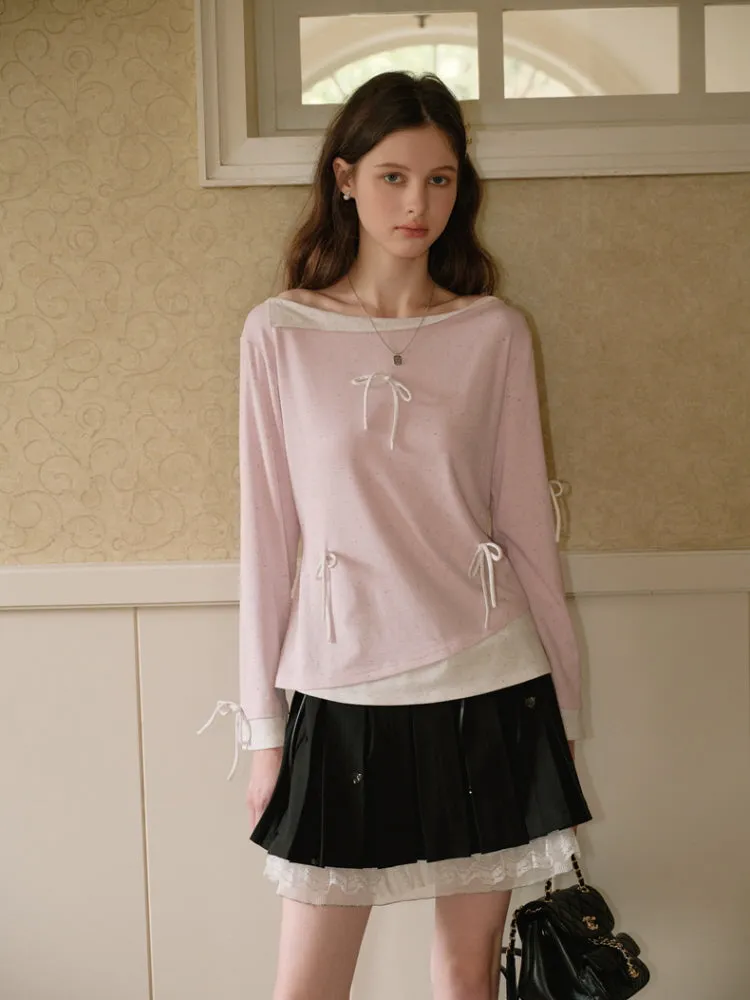 Whispering Petals Bow-Knit Top