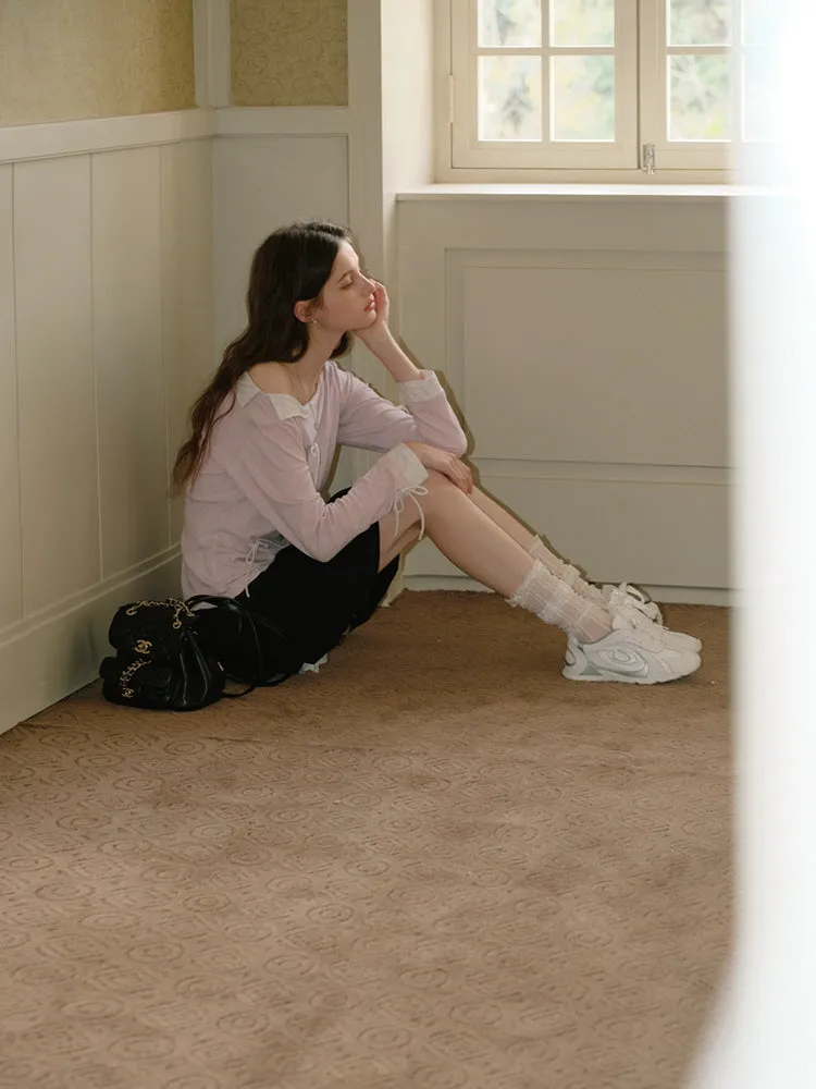 Whispering Petals Bow-Knit Top