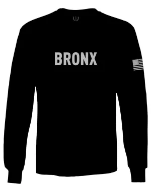 White Fonts New York Bronx NYC America Hipster Street mens Long sleeve t shirt