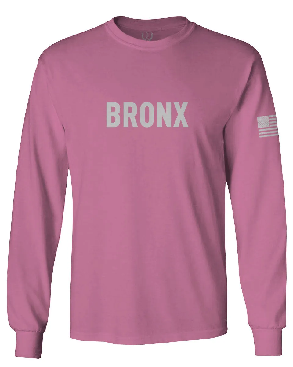 White Fonts New York Bronx NYC America Hipster Street mens Long sleeve t shirt