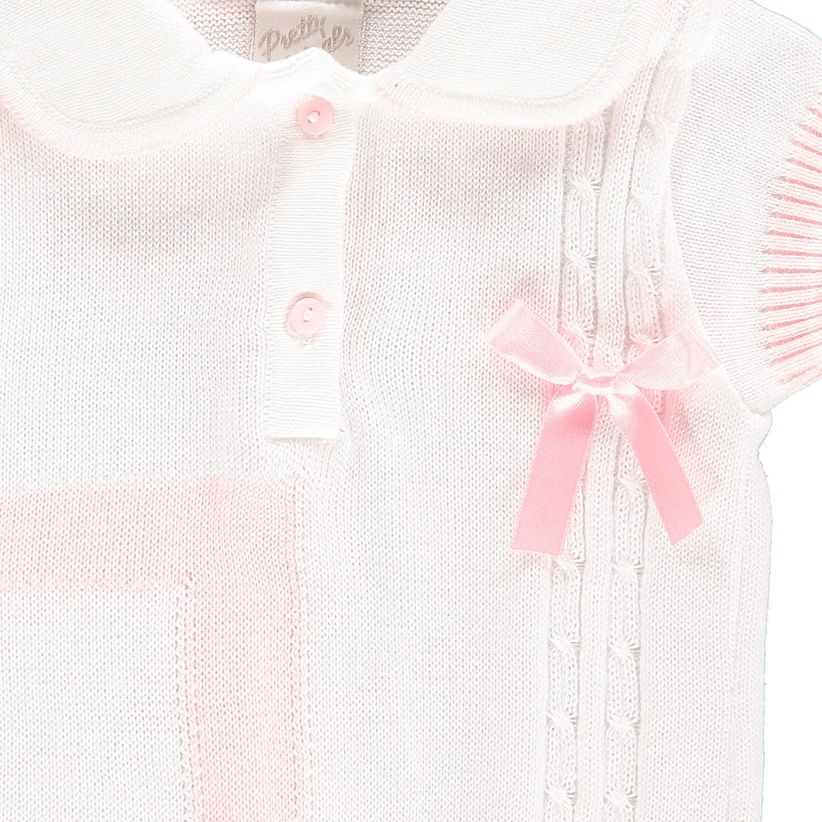 White Top and Baby Pink Shorts Outfit Set