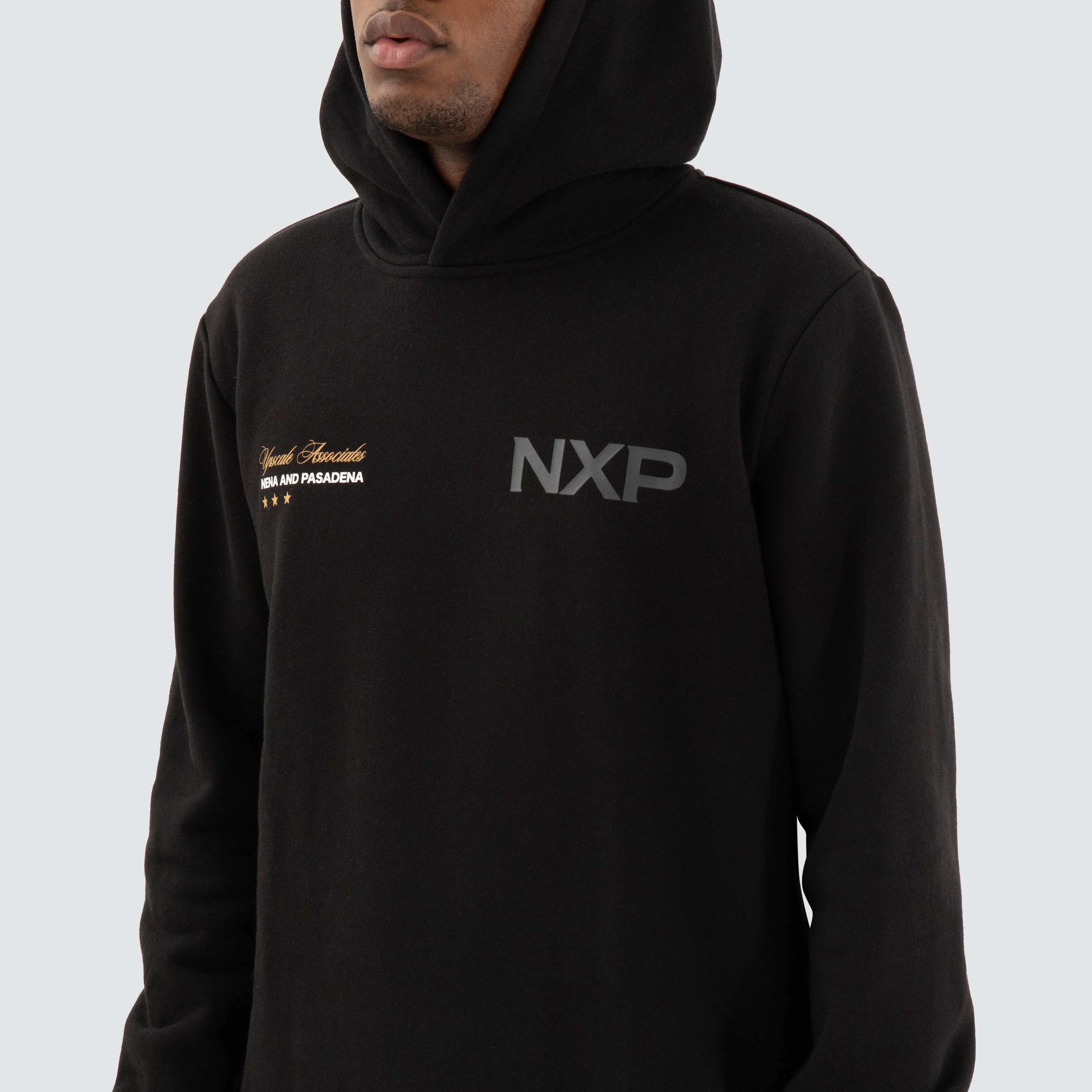 Wild Dual Curved Hoodie Jet black