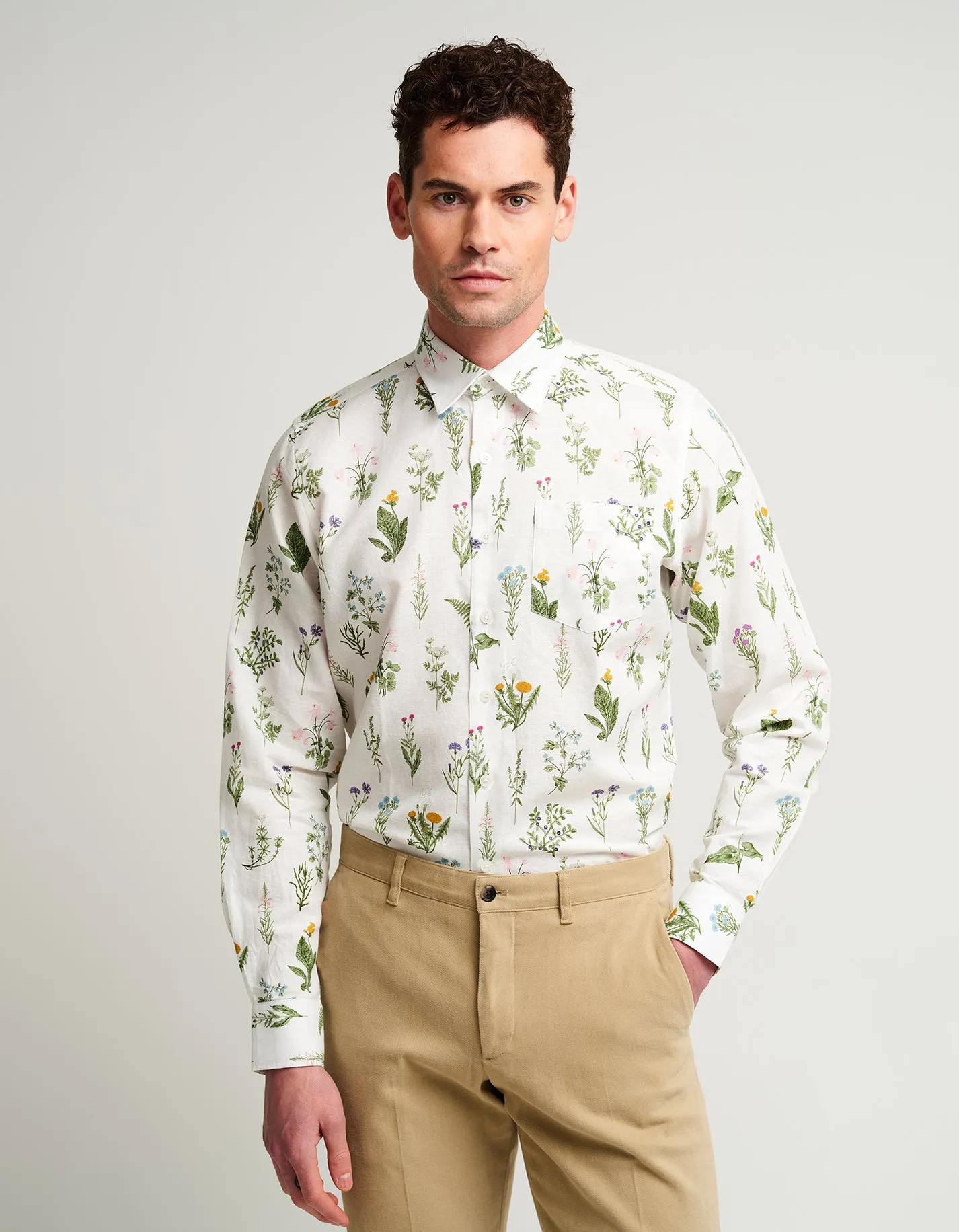 Wild Flowers Linen Shirt