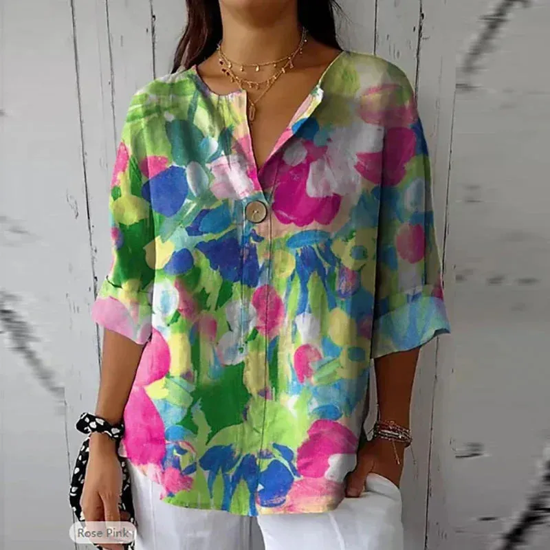 WOLFFMODE Cotton Linen Blouse – Airy and Elegant for Everyday Wear