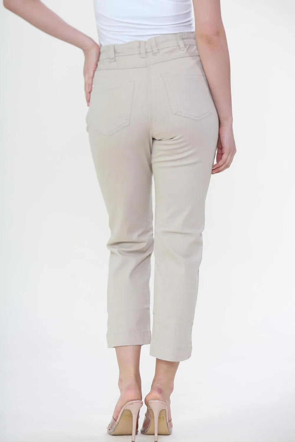 Women Half Elasticated Jeans - SR203