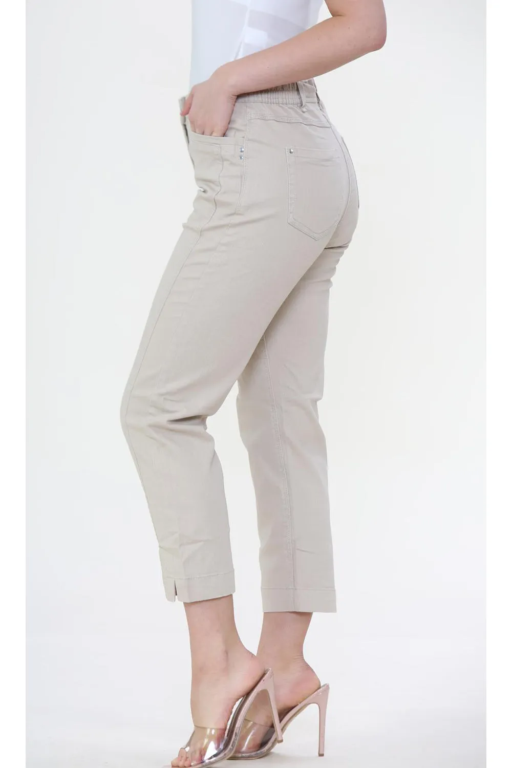 Women Half Elasticated Jeans - SR203