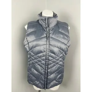 Women’s North Face 550 Goose Down Filled Vest in Silver Large