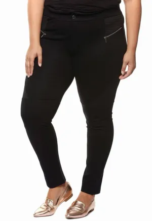 WOMENS PLUS SIZE 22 - DEX, Black Skinny Coated Pant NWT B4