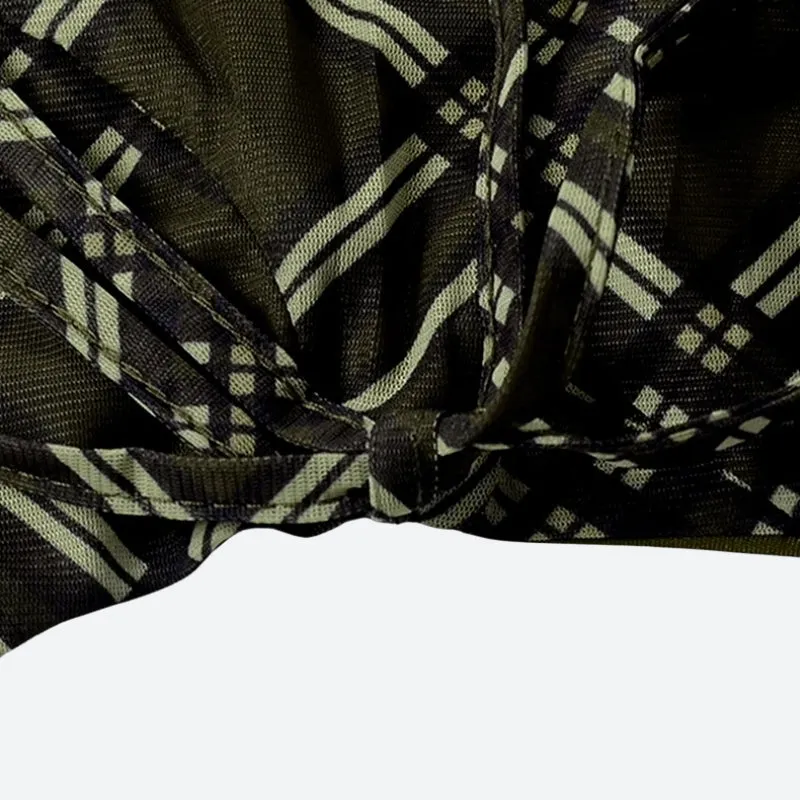 Y2K Plaid Bodycon Mini Dress
