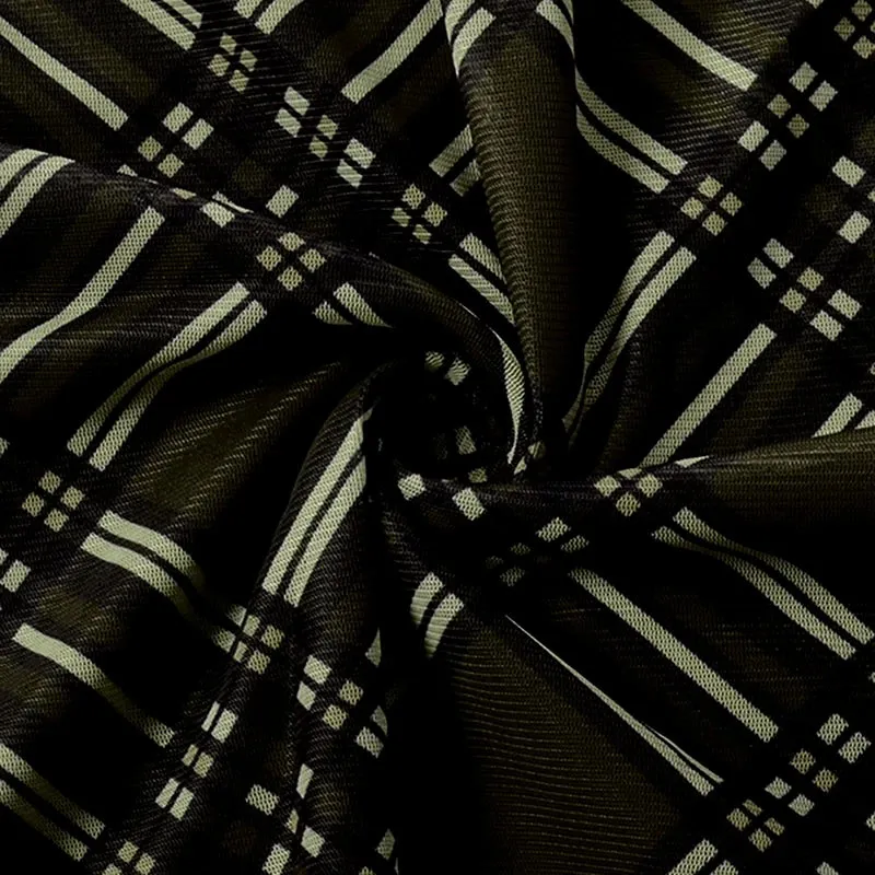 Y2K Plaid Bodycon Mini Dress