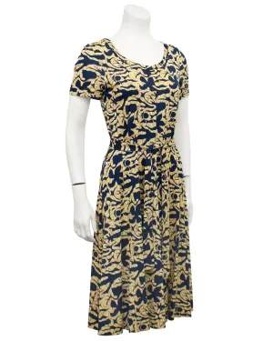 Yellow and Navy Dress