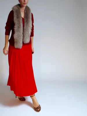 Z Taupe Fox Stole